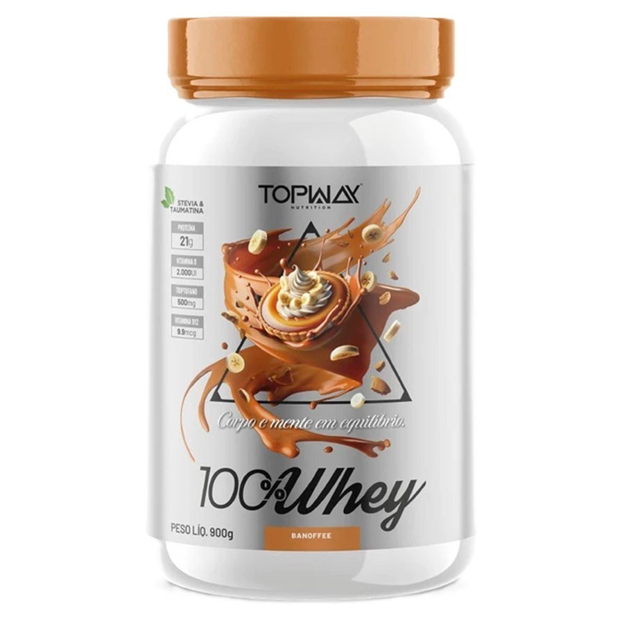Whey Protein 100% Sabor Banoffee Topway 900g