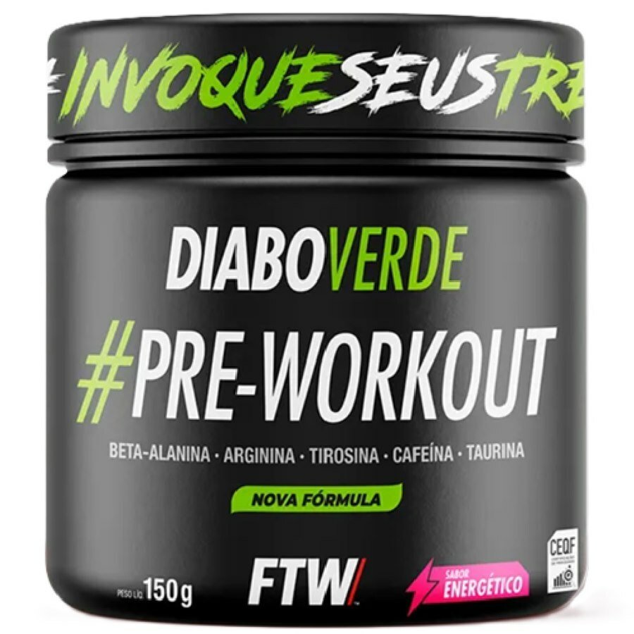 Pré-Workout Diabo Verde Sabor Energético Fitoway 150g