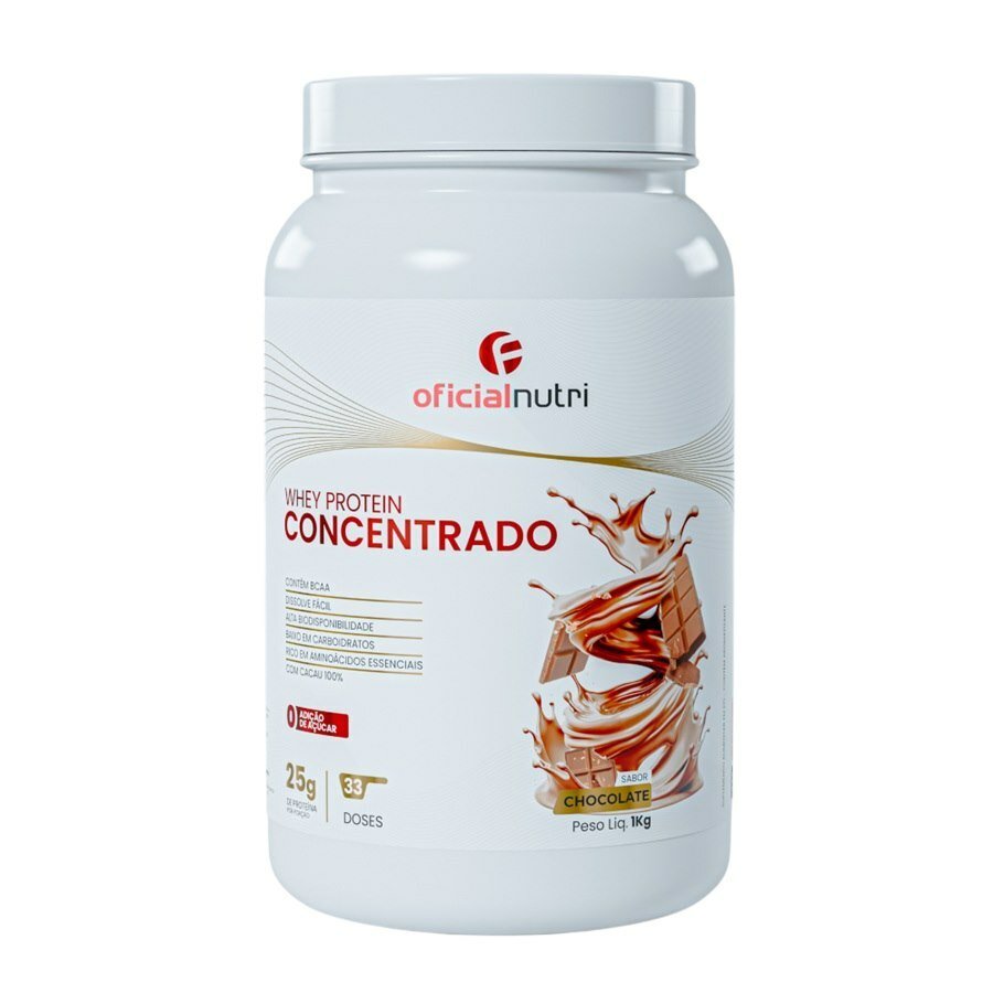 Whey Protein Concentrado Oficialnutri Sabor Chocolate 1kg